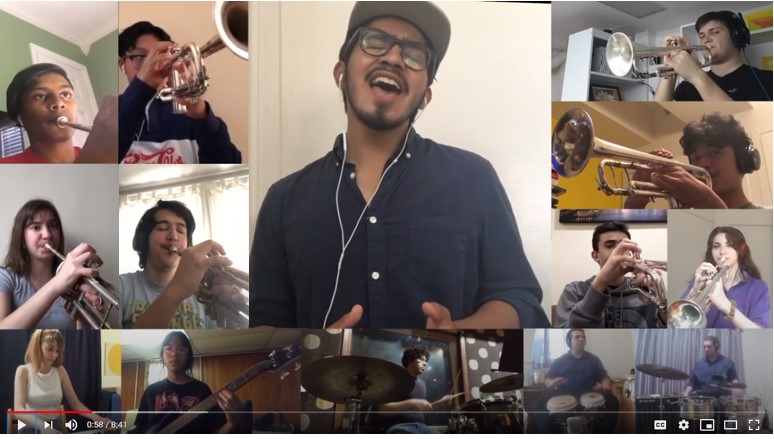 gallery of a virtual band concert