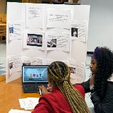 Students do a voter registration activity on the 2025 NYC Mayoral Election.