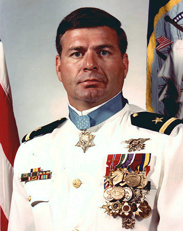 Michael-Thornton-MOH Michael Thornton, Navy SEAL and Medal of Honor recipient, in full uniform and regalia