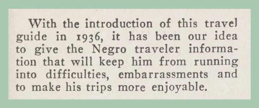 Excerpt-from-Green-Book Excerpt from the beginning of the 1936 edition of the