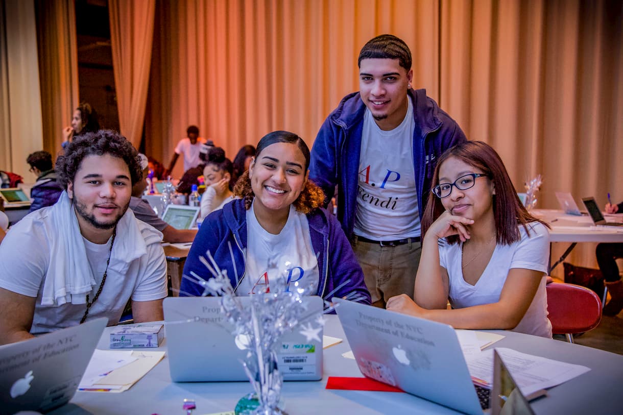 Students using laptops