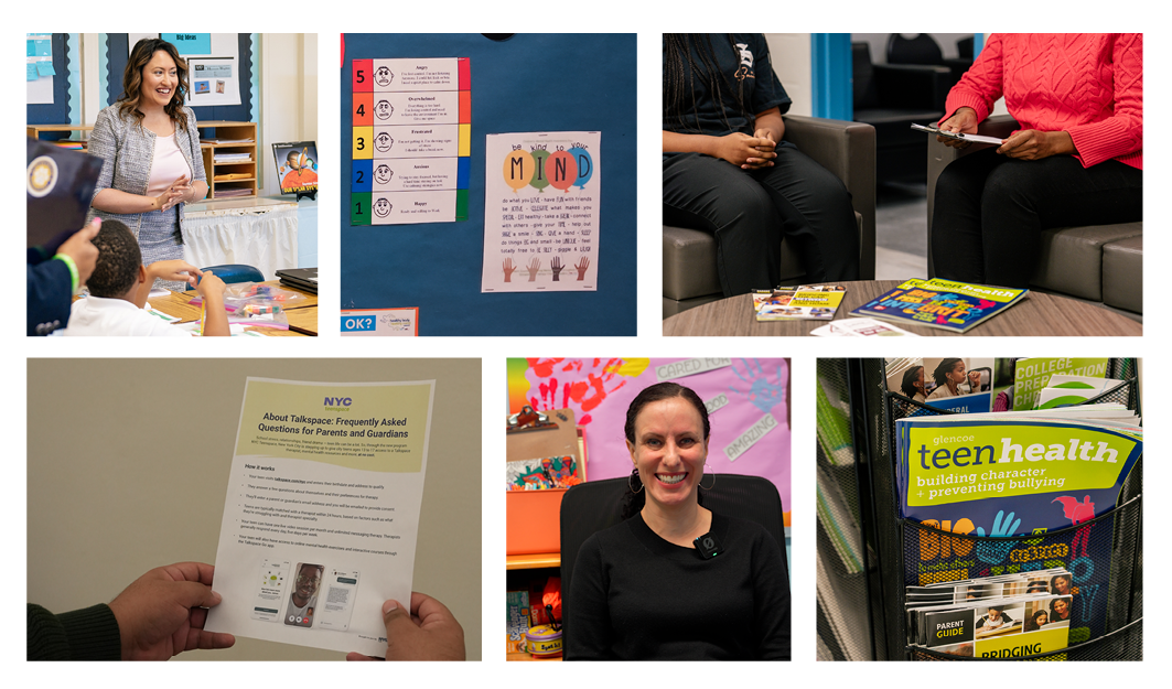 Newsletter banner shows images related to mental health and wellness.