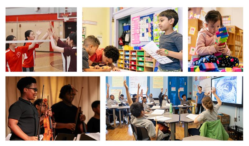 Newsletter banner shows engaged students.