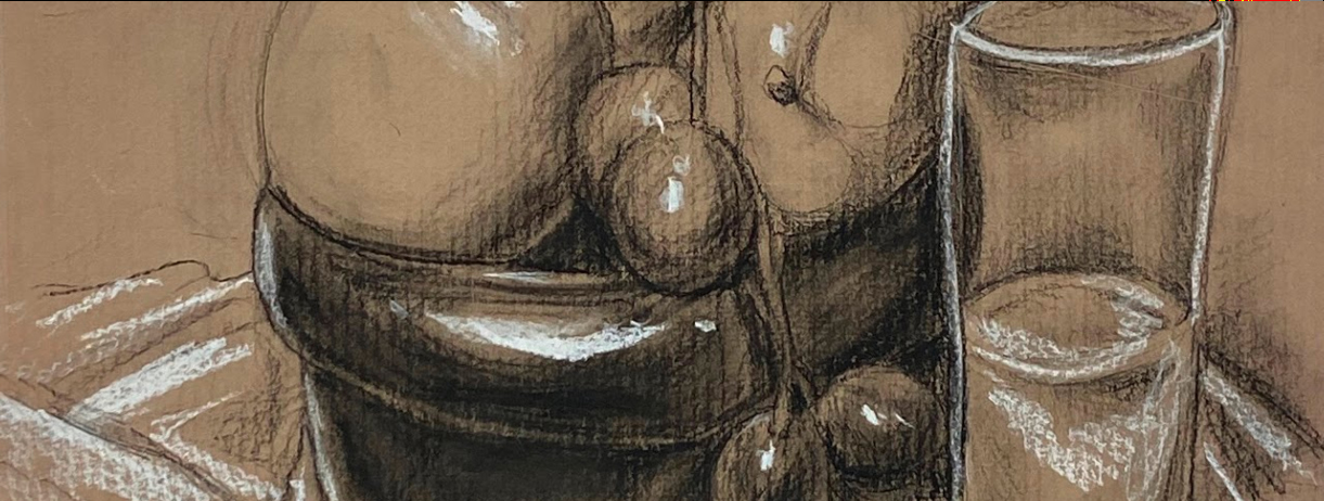 Bowl of fruits with a glass of water