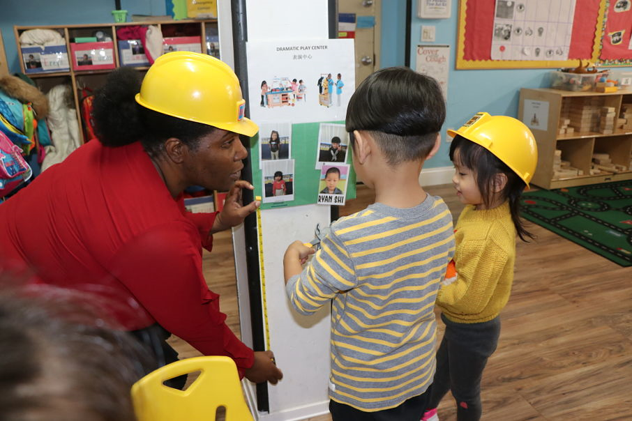 Young children doing dramatic play