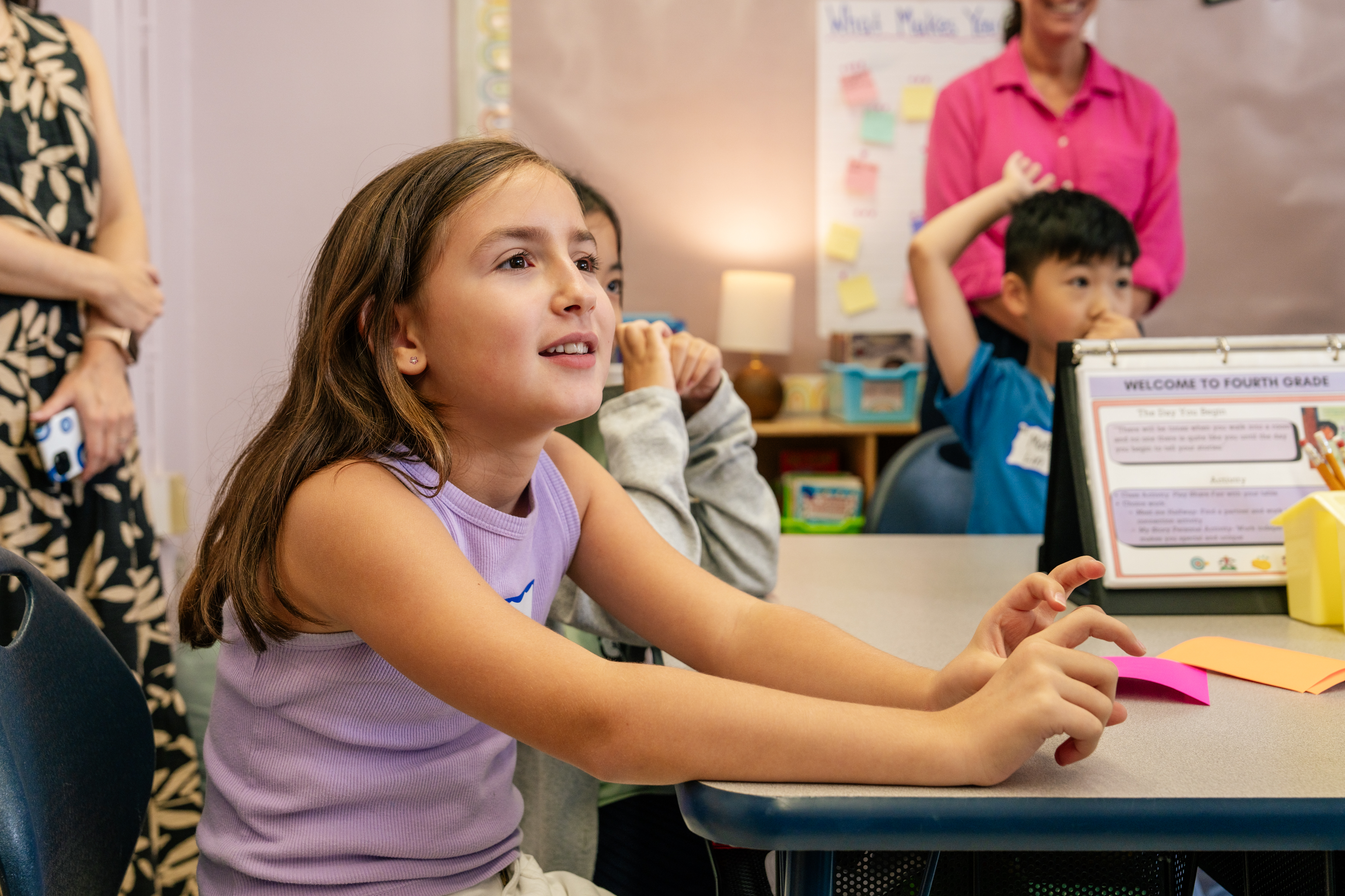 Students in class on the first day of the 2026–2027 school year.