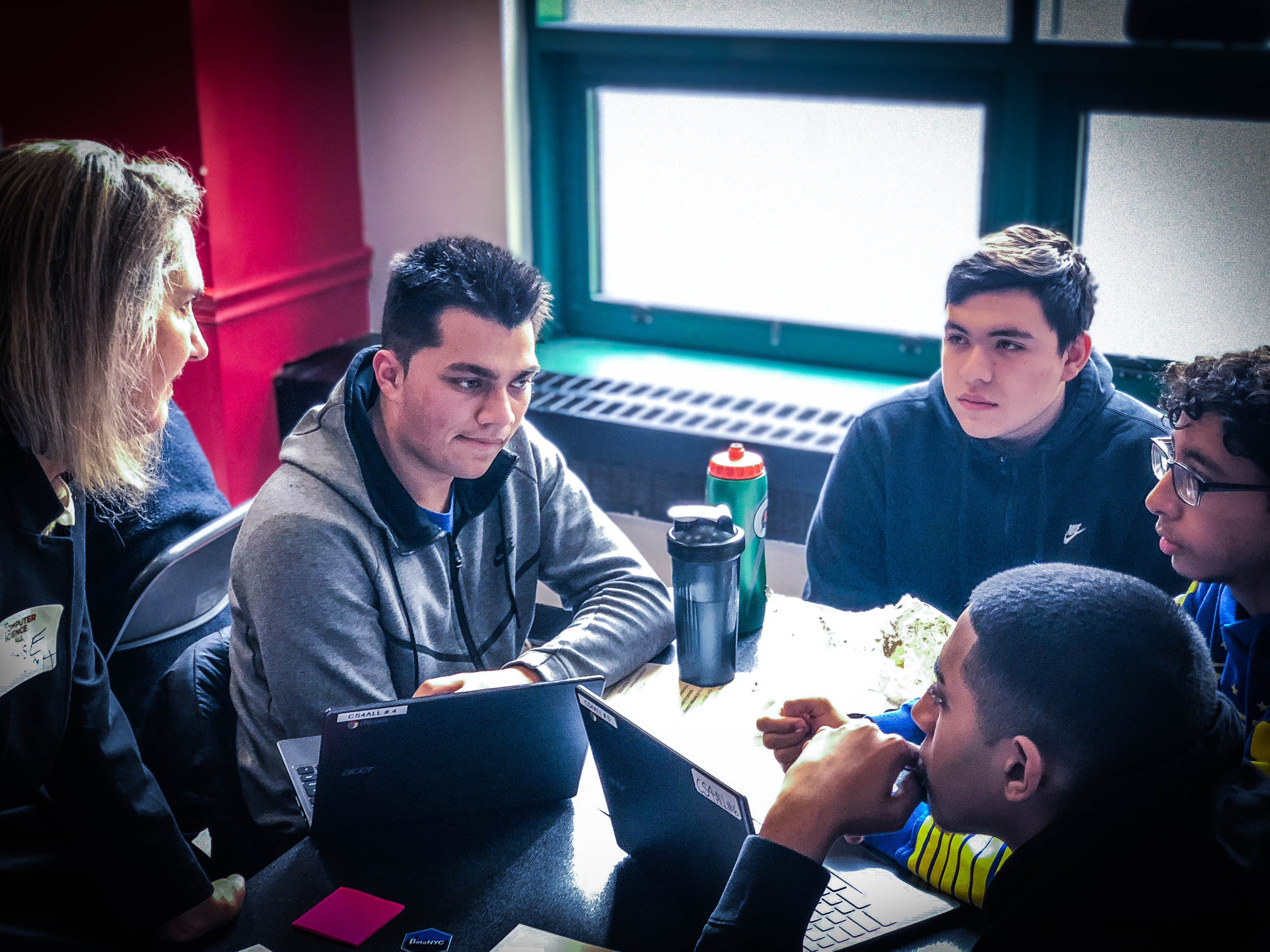 CS Students Working in Group