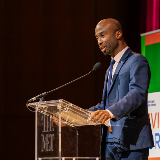Chancellor Samuels at Podium (SoapboxNYC 2026)
