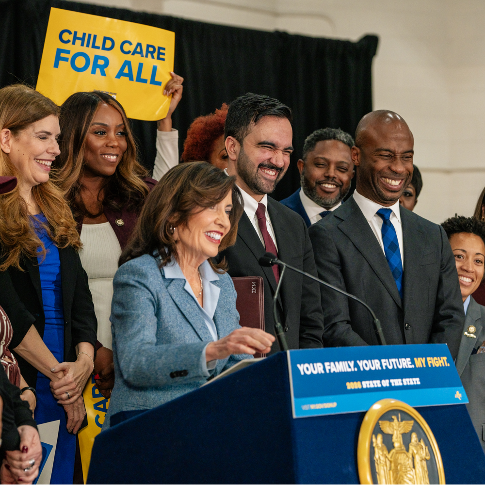 Chancellor with Mayor and Governor at CCFA Announcement