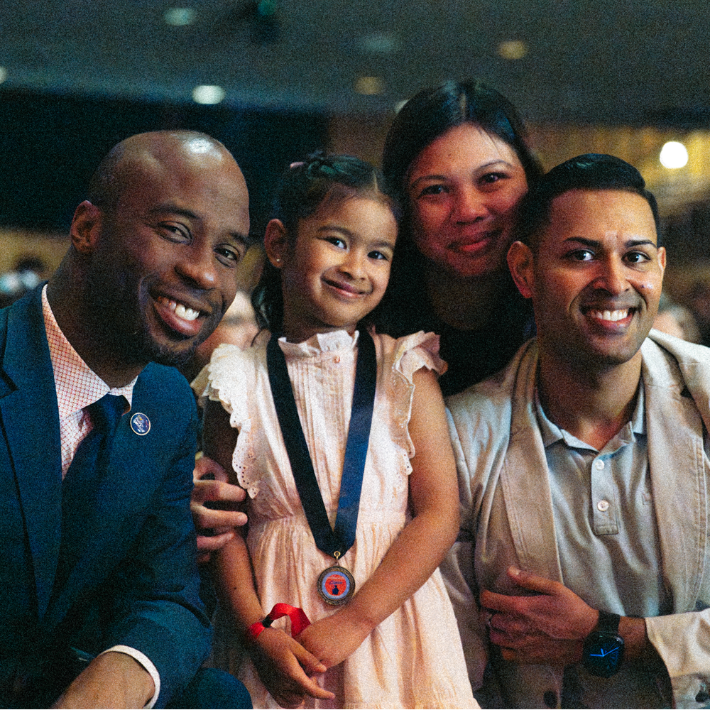 Chancellor with Student and Their Family (Soapbox NYC 2026)