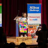 Girl at Podium on Soapbox (SoapboxNYC 2026)