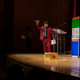 Student Waving During Walk to Podium (Soapbox NYC 2026)